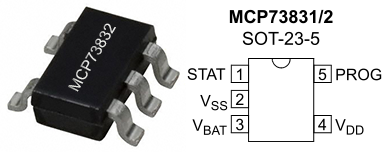 MCP73831-2-pinout